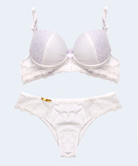 Conjunto de Renda Bojo Franzido Calcinha Biquíni - FEMME FATALLE