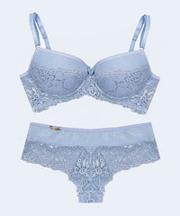 Conjunto de Renda e Tule Calcinha Fio - FEMME FATALLE