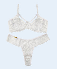 Conjunto de Renda Strappy sem Bojo e com Aro - FEMME FATALLE