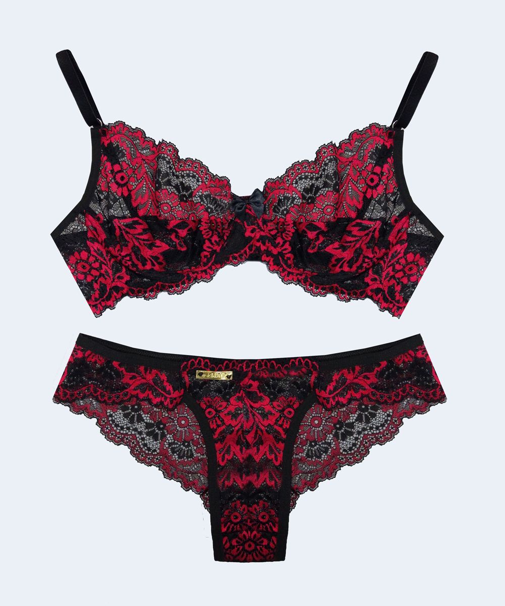 Conjunto Bicolor Sem Bojo com Aro - FEMME FATALLE
