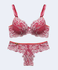 Conjunto de Renda Bicolor com Bojo- FEMME FATALLE