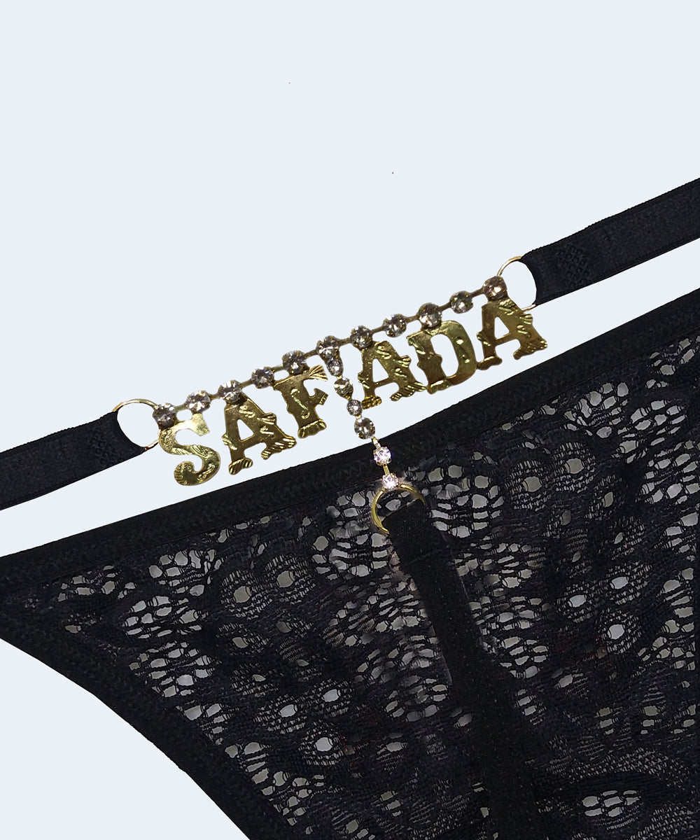 Calcinha String Renda Strass Safada - MARYS LENE