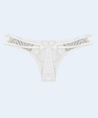 Calcinha De Microfibra Lateral De Renda Fio Dental Sexy Laçarote - FIARE