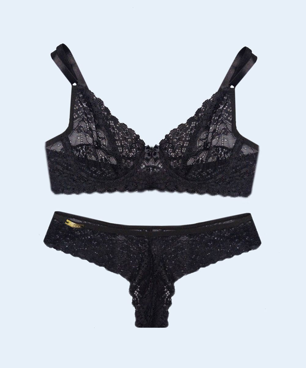 Conjunto Renda Sem Bojo com Aro - FEMME FATALLE
