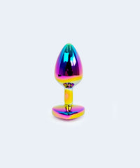 Plug Anal Mesclado Cônico P com Pedra Brilhante - SEXY IMPORT