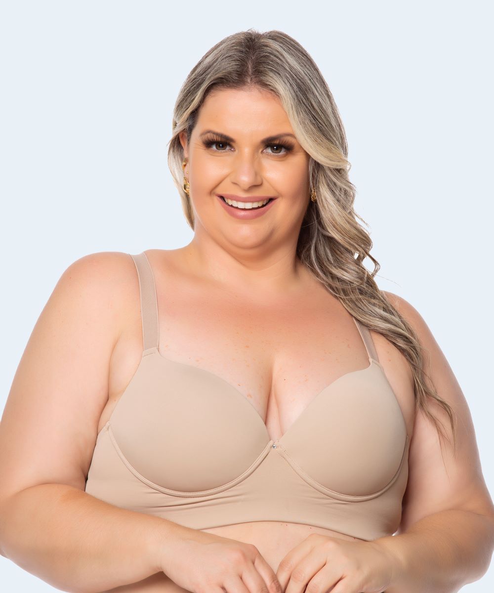 Sutiã de Microfibra Liso Bojo Taça C Plus Size (Linha Básica) - SANTA PASSION