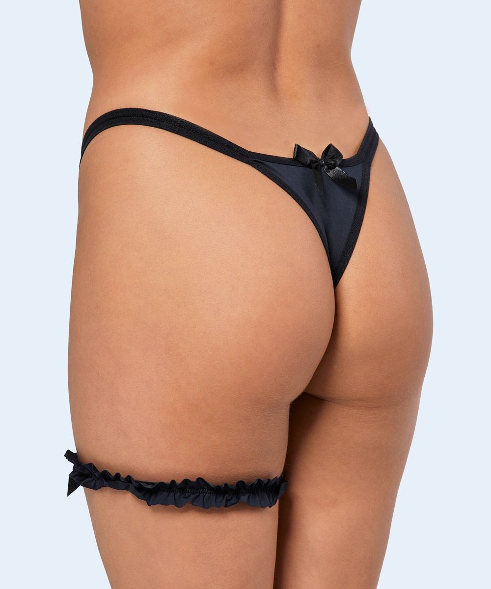 Calcinha De Microfibra Fio Dental Com Tiras E Persex - FIARE