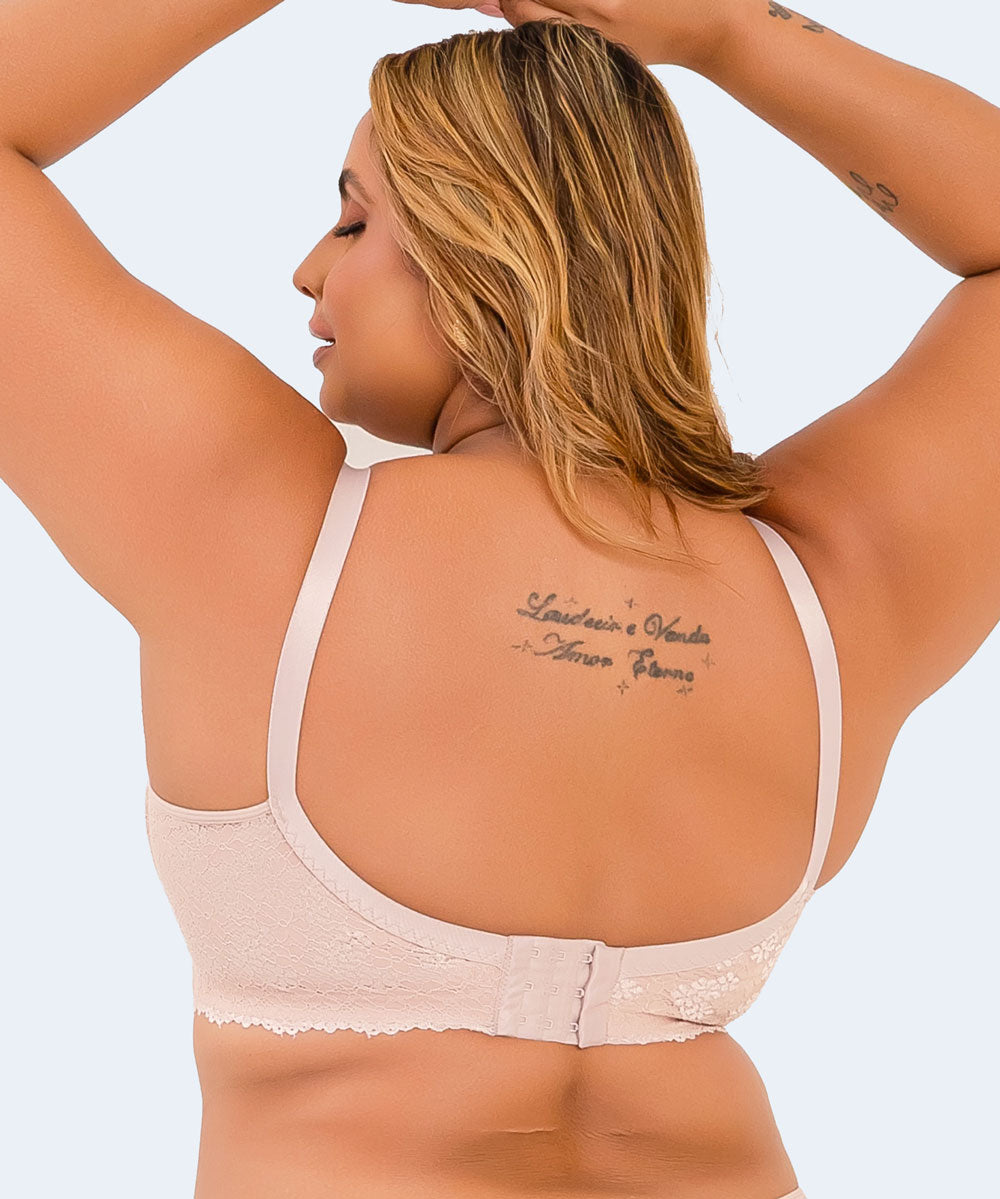 Sutiã De Microfibra Trabalhada Triangular Detalhe Plus Size - VI LINGERIE