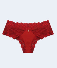 Calcinha de Renda com Microfibra Fio Duplo Plus Size - JACKIE