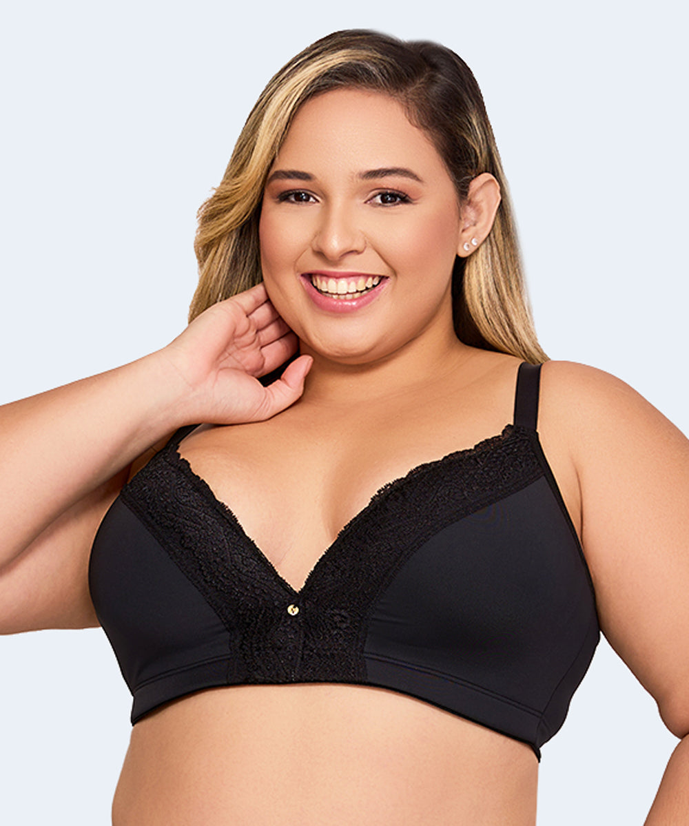 Sutiã Plus Size Top Bojo Tri sem Aros Decote Renda - NAYANE