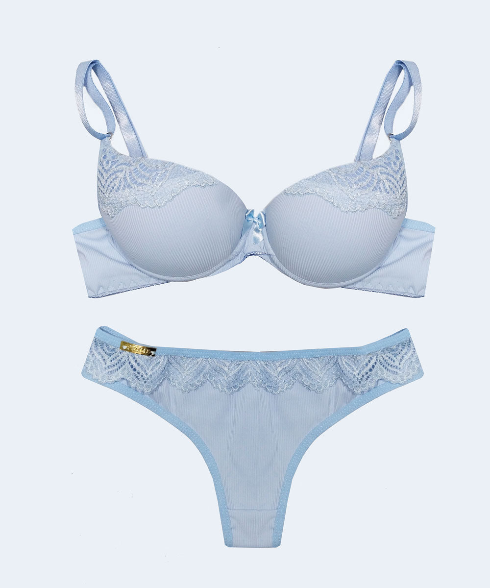 Conjunto Canelado com Renda Fio Duplo - FEMME FATALLE