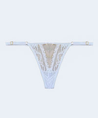 Calcinha String de Renda e Tule com Biju - MARYS LENE