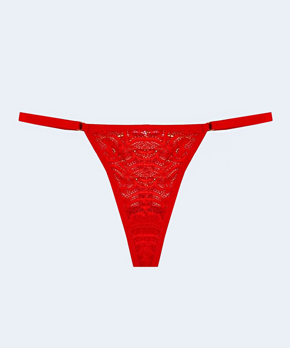 Calcinha de Renda String com Biju - MARYS LENE