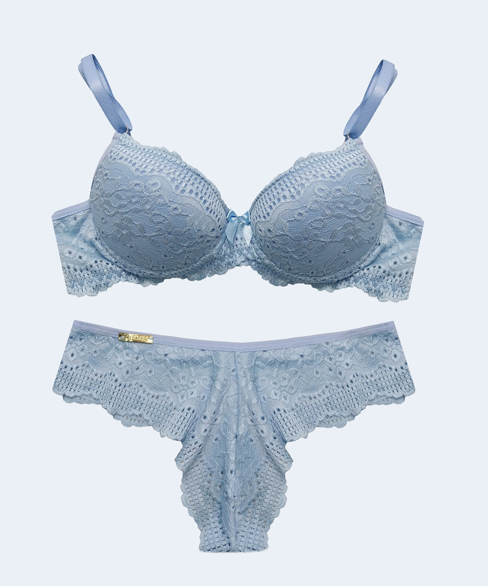 Conjunto de Laise com Bojo Calcinha Biquini - FEMME FATALLE