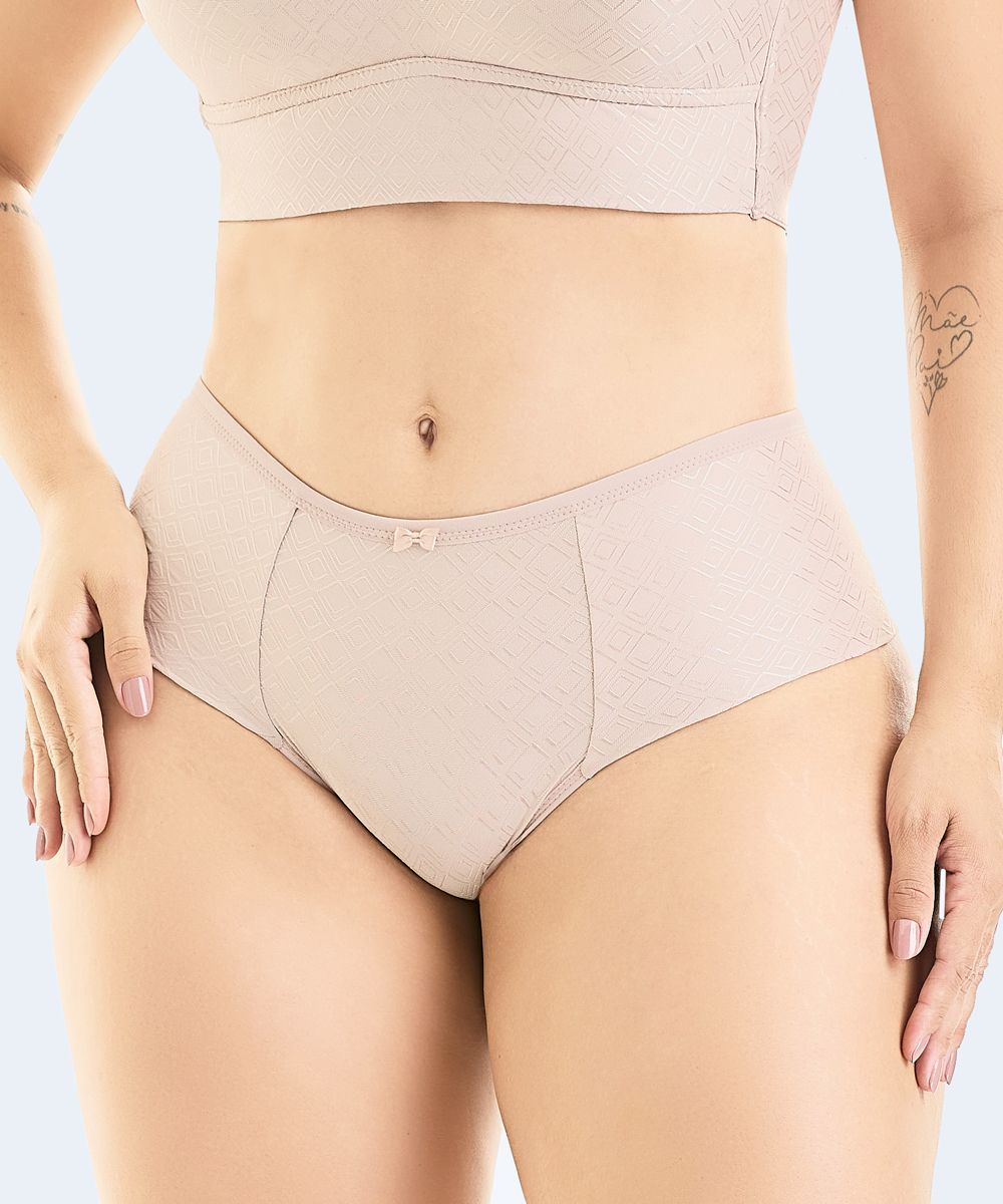 Calcinha Microfibra Trabalhada com Lateral Plus Size (Coleção Confort Atemporal) - VI LINGERIE