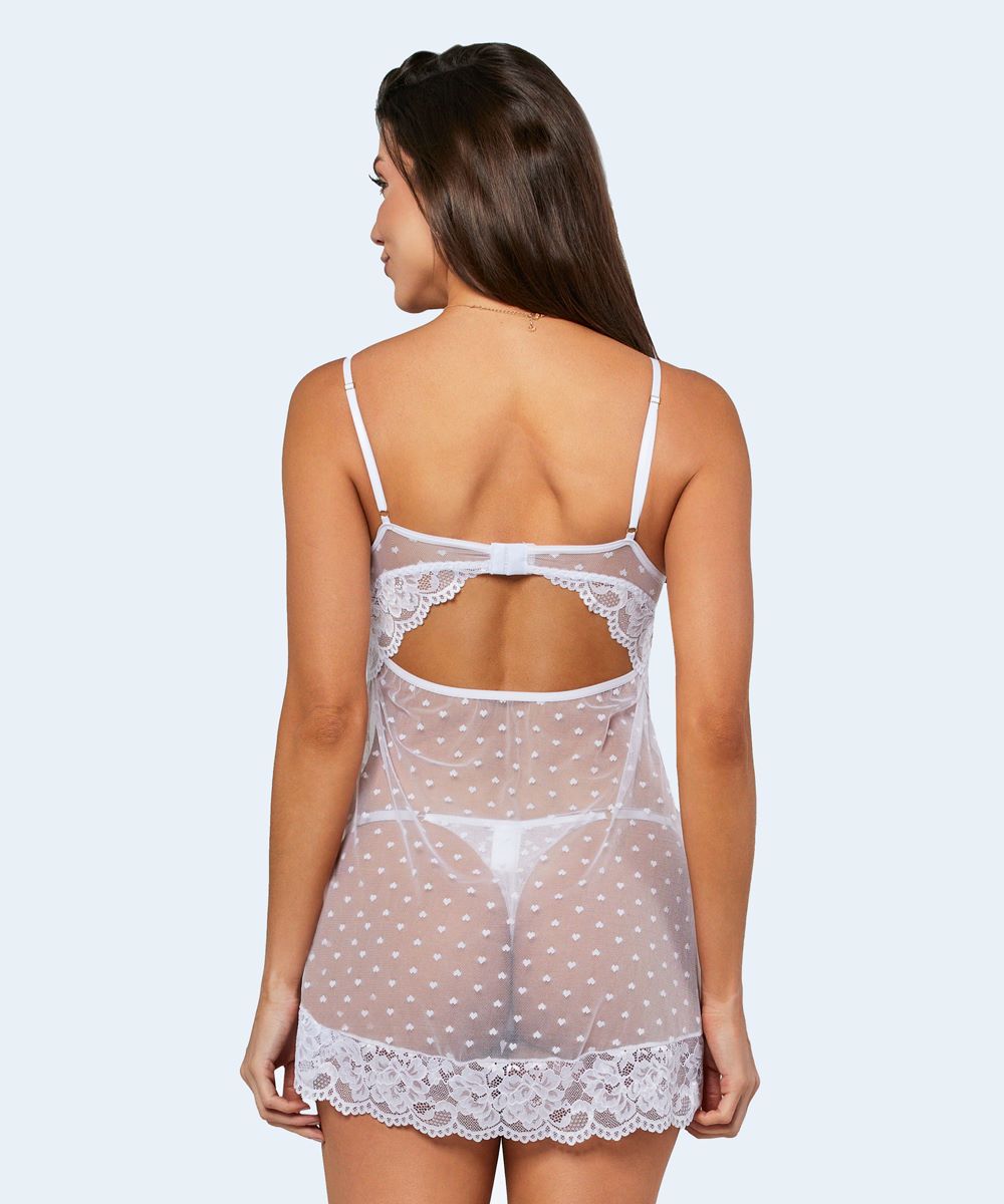Camisola Bojo Tule Coração - ENCANTADA