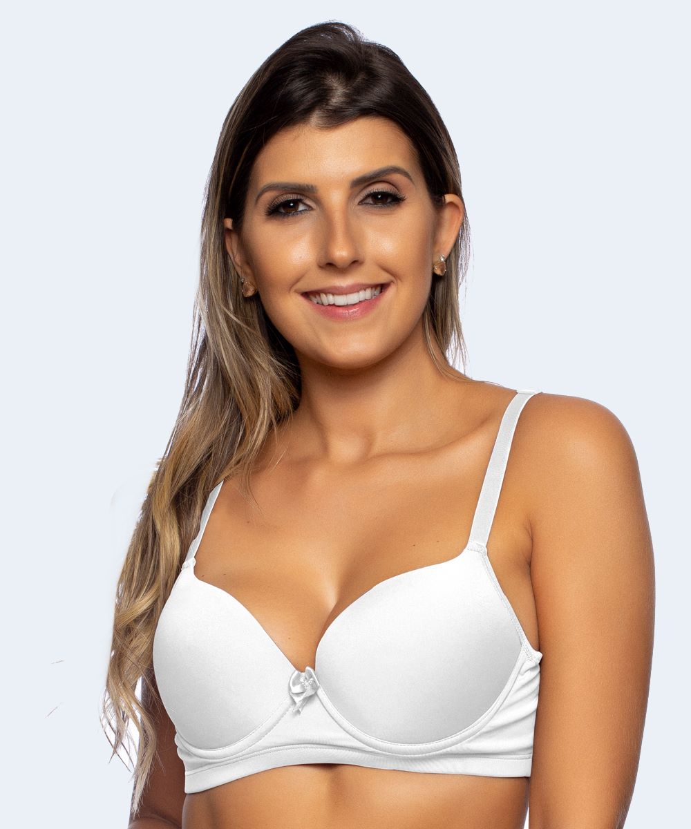 Sutiã de Microfibra Liso com Bojo Bolha (Linha Básica) - SANTA PASSION