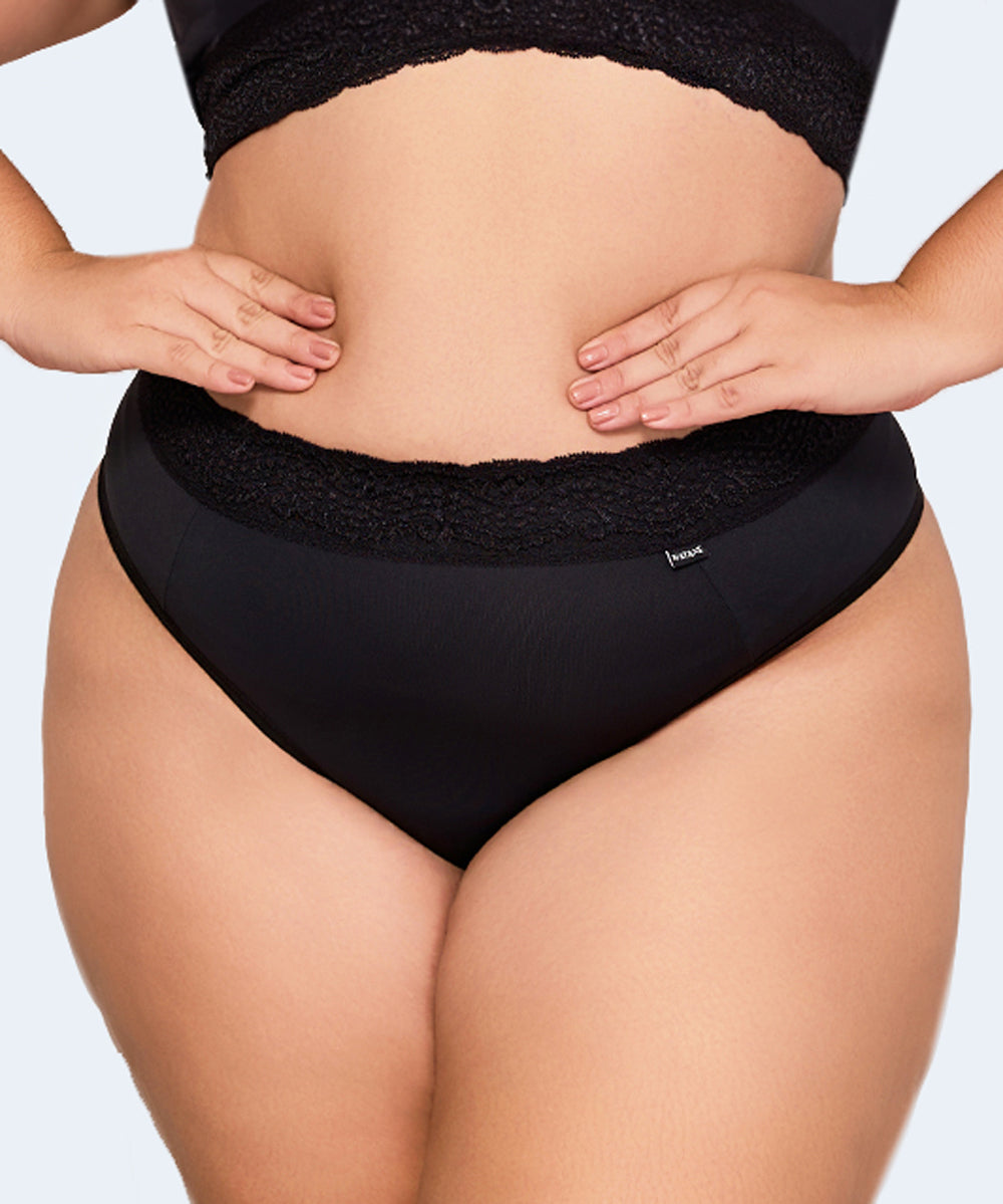 Calcinha Plus Size Fio Dental Duplo Renda Cos - NAYANE