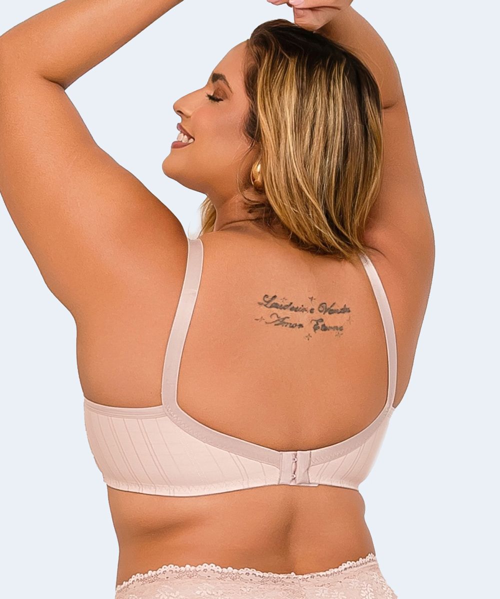 Sutiã Microfibra Trabalhada com base Renda Plus Size - VI LINGERIE