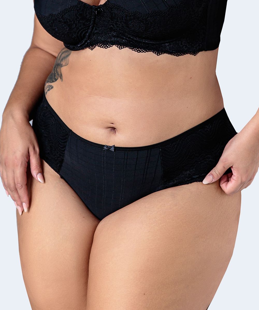 Calcinha Microfibra Trabalhada Renda Plus Size - VI LINGERIE