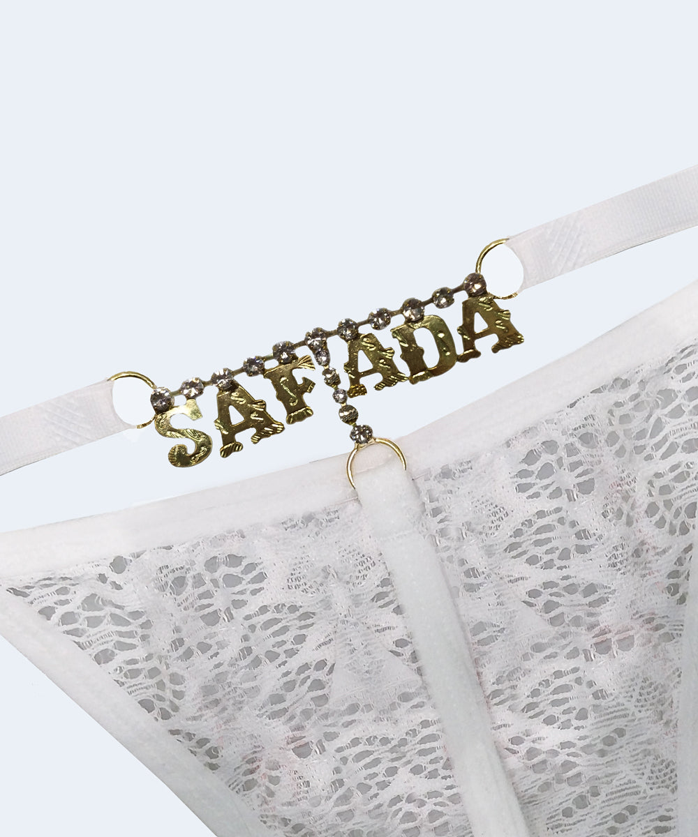 Calcinha String Renda Strass Safada - MARYS LENE
