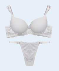 Conjunto Canelado com Renda String - FEMME FATALLE
