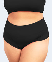 Calcinha De Microfibra Alta Com Recortes Fio Duplo Plus Size (Linha Básica) - SANTA PASSION