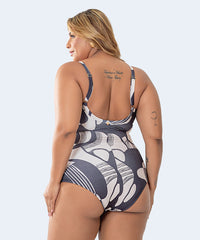Maio com Bojo Plus Size Estampado FAMILIA ESTAMPADA - PATHY