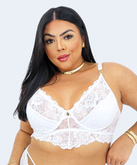 Sutiã sem Bojo com Detalhe Coração Plus Size - JACKIE