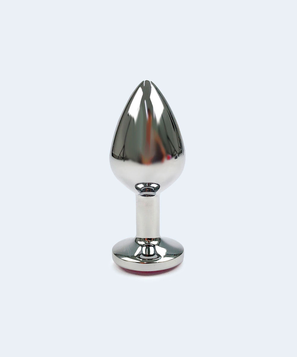 Plug Anal Cônico M com Pedra Brilhante - SEXY IMPORT