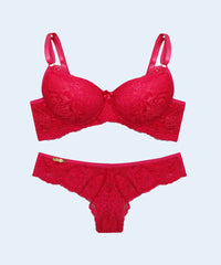Conjunto Renda Calcinha Biquini Fio - FEMME FATALLE