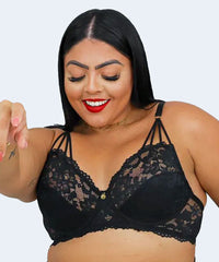 Sutiã sem Bojo com Aro Plus Size com tiras nas Alças - JACKIE LINGERIE