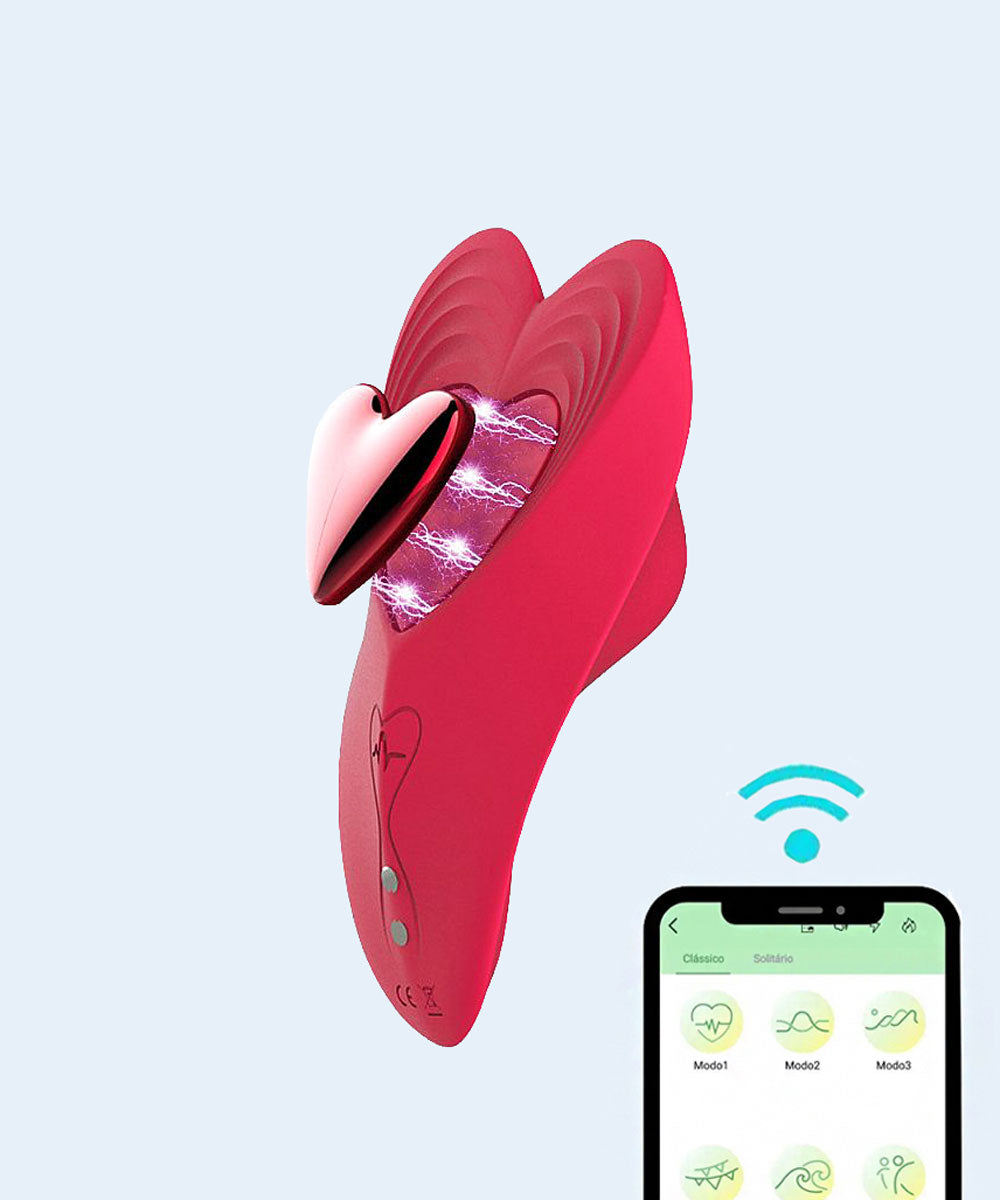 Vibrador de calcinha Red Heart a Longa distância Via APP - SEXY IMPORT