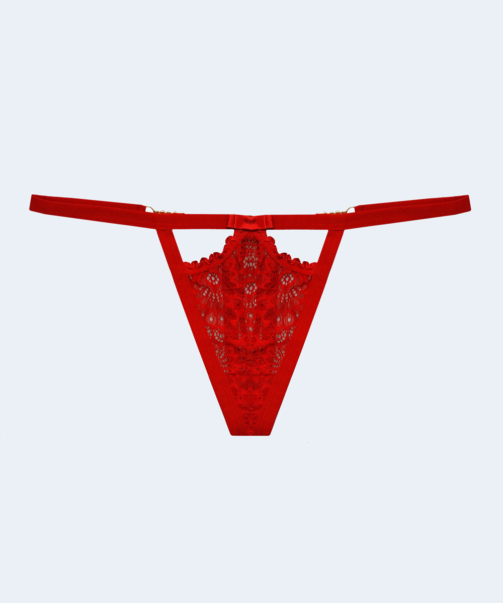 Calcinha Renda String com Strass - MARYS LENE