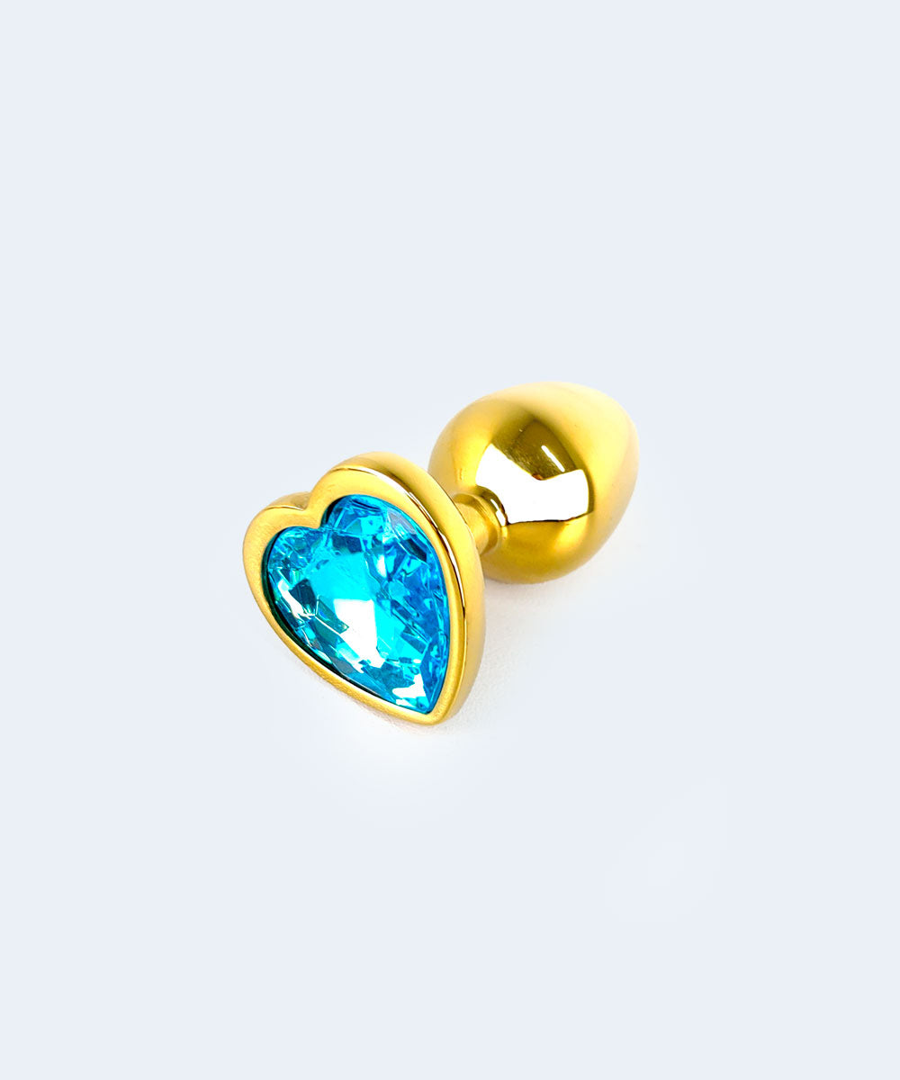 Plug Anal Dourado Cônico P com Pedra Brilhante - SEXY IMPORT