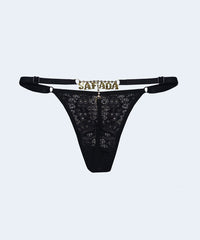 Calcinha String Renda Strass Safada - MARYS LENE