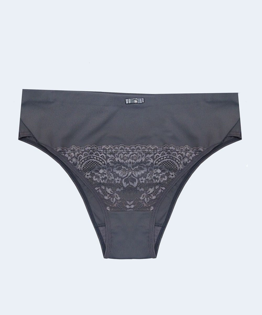 Calcinha Biquini Plus em Microfibra com Detalhe em Renda - SANTA PASSION