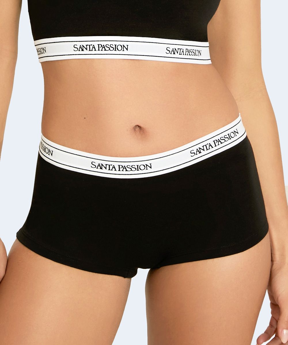 Calcinha Boxer Microfibra com Elástico (Linha Básica) - SANTA PASSION