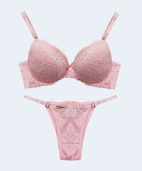 Conjunto de Laise com Bojo Calcinha String - FEMME FATALLE