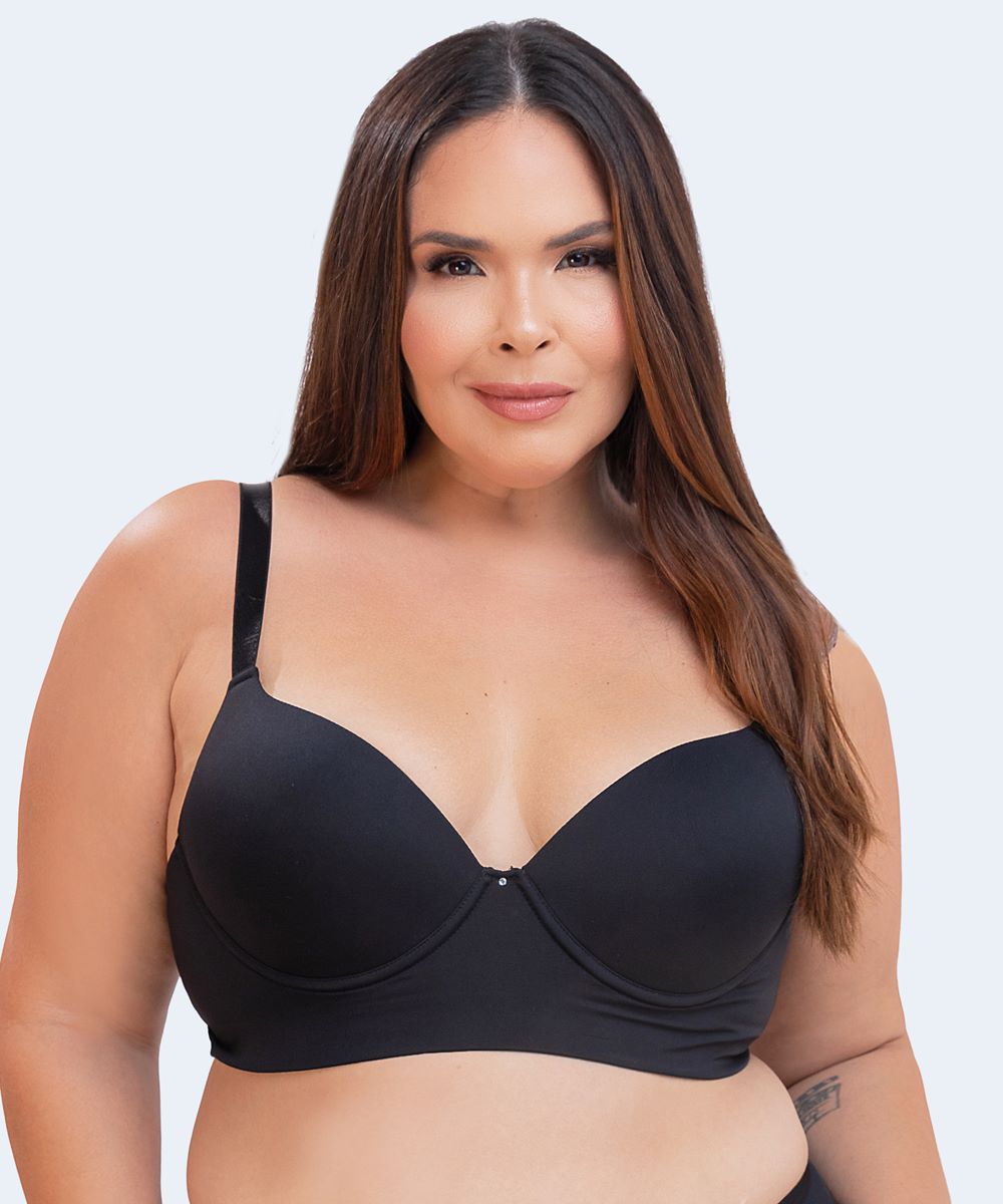 Sutiã de Microfibra Liso Bojo Taça C Plus Size (Linha Básica) - SANTA PASSION