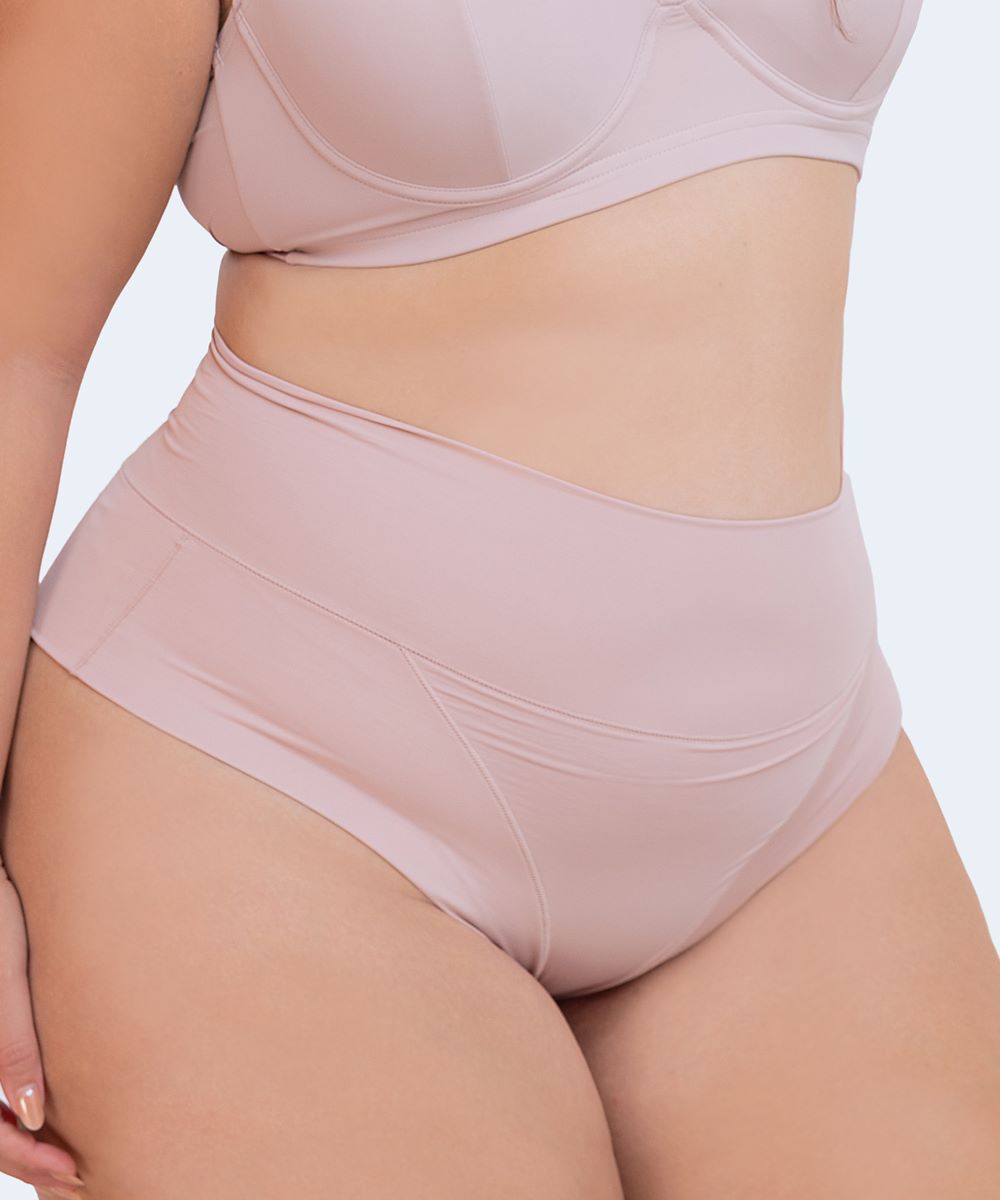 Calcinha De Microfibra Alta Com Recortes Fio Duplo Plus Size (Linha Básica) - SANTA PASSION