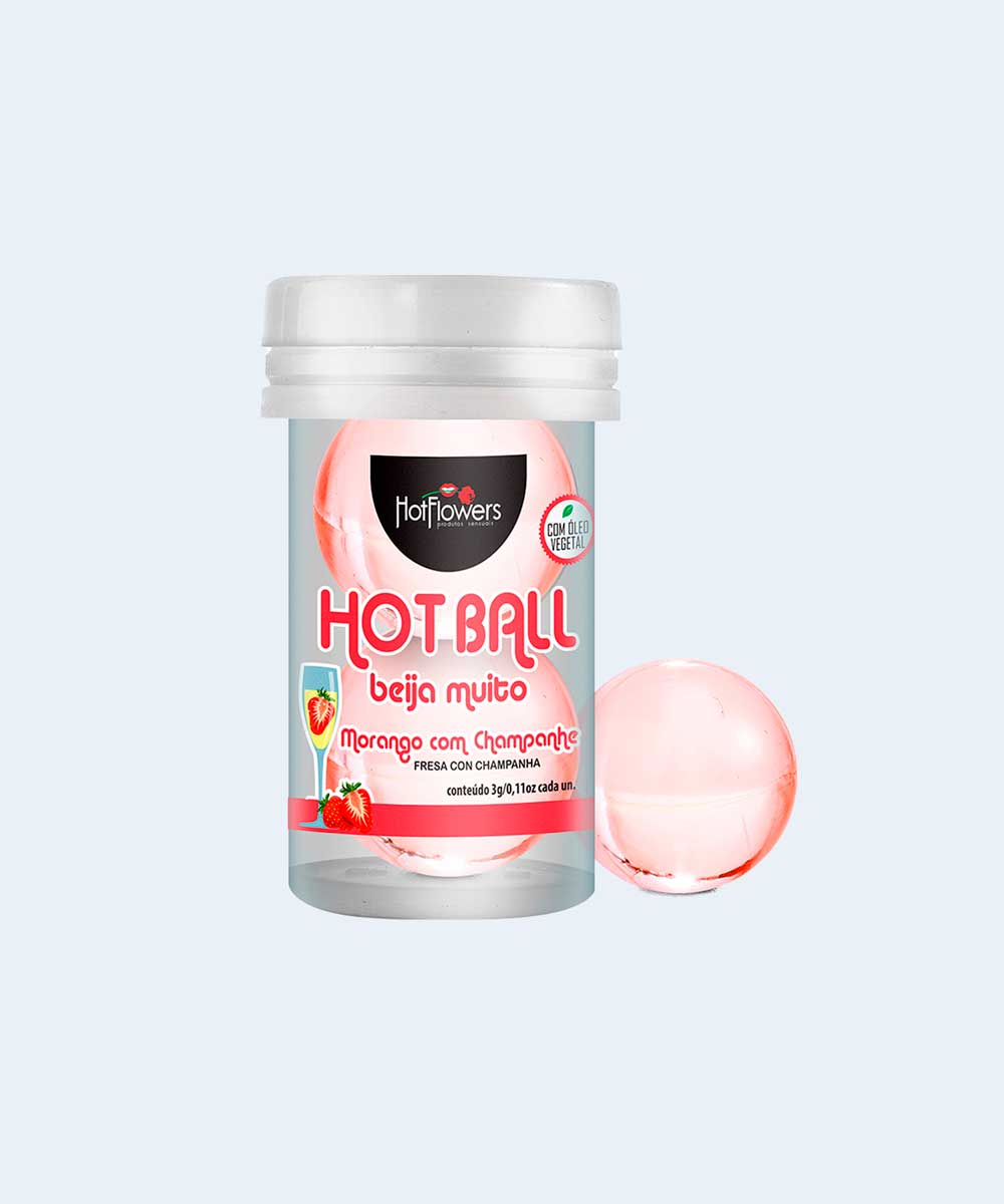 Bolinha Explosiva Morango com Champanhe Hot Ball - HOT FLOWERS