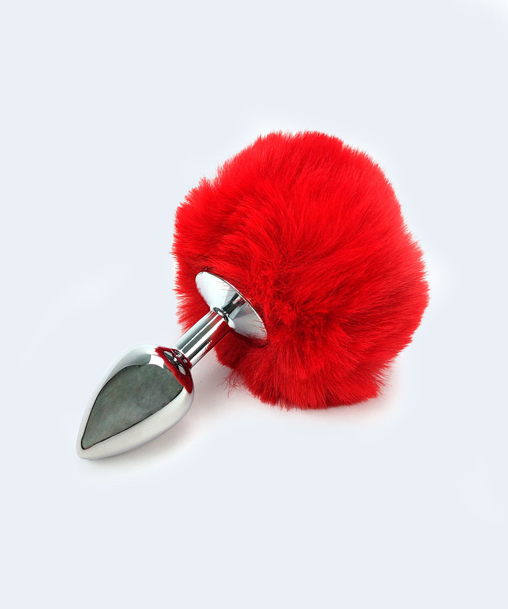 Plug Anal Cônico com Pompom na Base - SEXY IMPORT