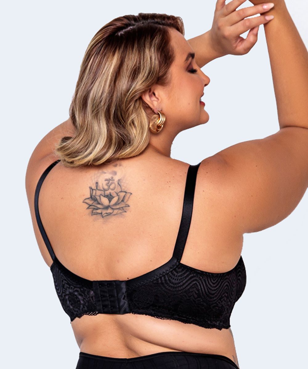 Sutiã Microfibra Trabalhada Sem Bojo Renda Plus Size - VI LINGERIE