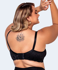 Sutiã Microfibra Trabalhada Sem Bojo Renda Plus Size - VI LINGERIE