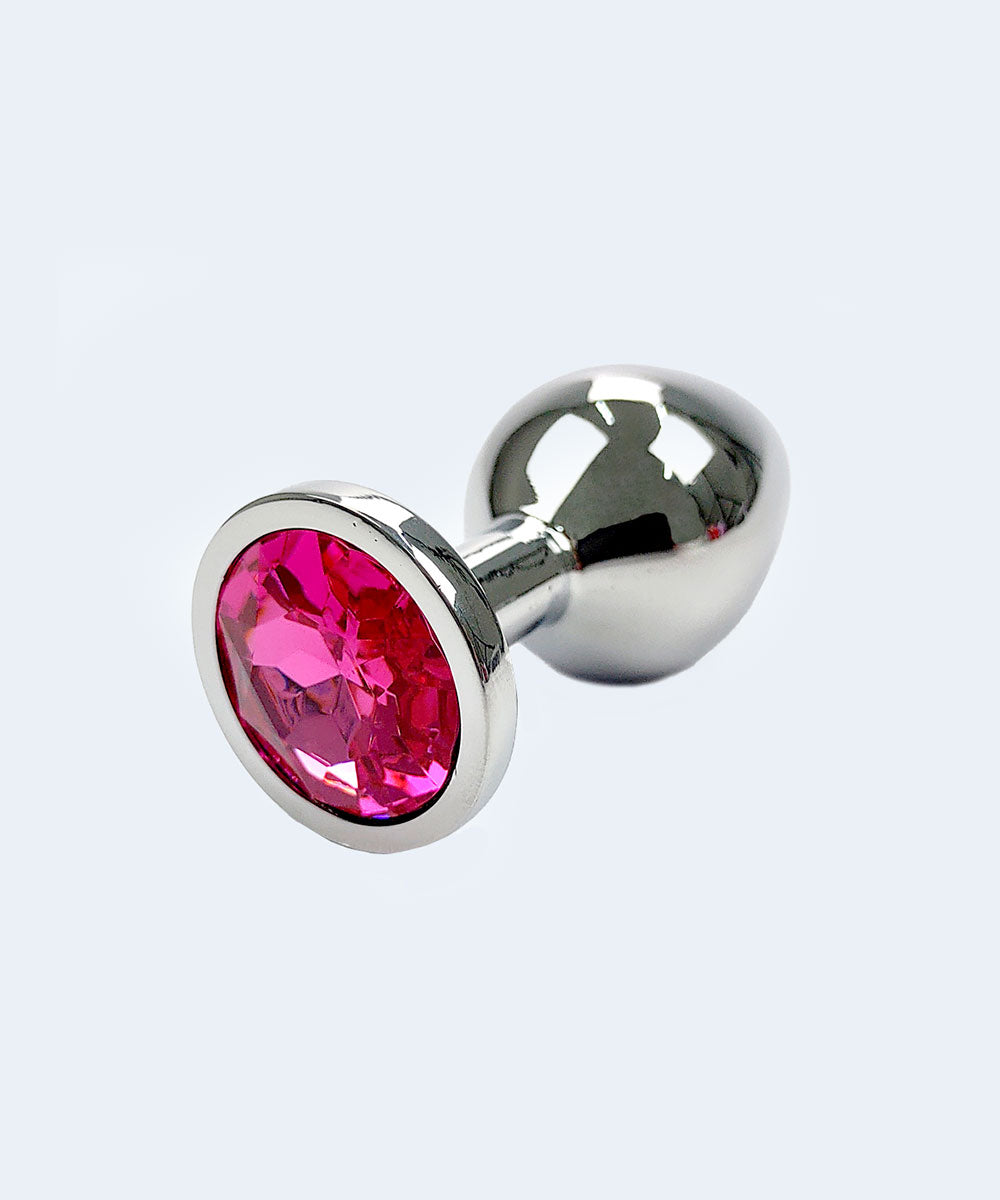 Plug Anal Cônico M com Pedra Brilhante - SEXY IMPORT