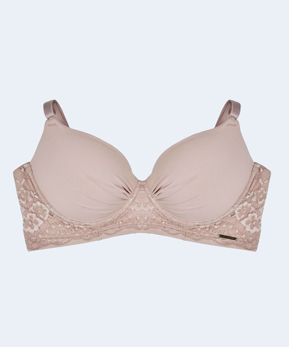 Sutiã de Microfibra com Renda Copa C Slim - SANTA PASSION