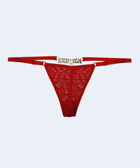 Calcinha String Renda Strass Bandida - MARYS LENE