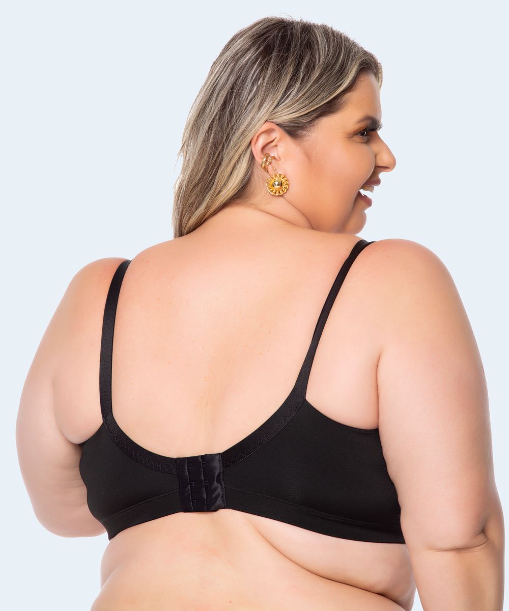 Sutiã de Microfibra Liso com Bojo Plus Size (Linha Básica) - SANTA PASSION
