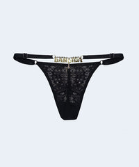 Calcinha String Renda Strass Bandida - MARYS LENE